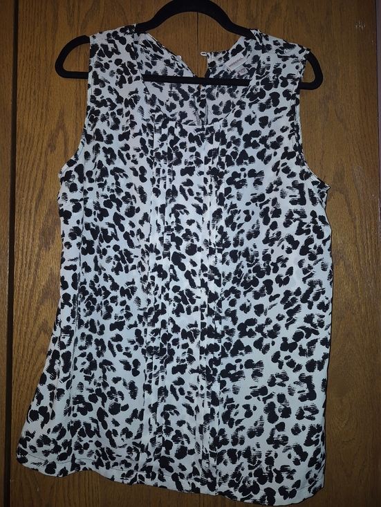 Merona Tops - Merona Black & White Leopard-Print Sleeveless Camisole